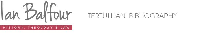 Tertullian Bibliography
